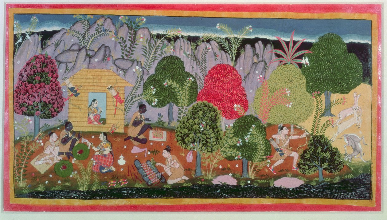 Rama ja Sita, Ramayanasta, Sahibdinin koulusta, Rajasthanista tekijältä Indian School