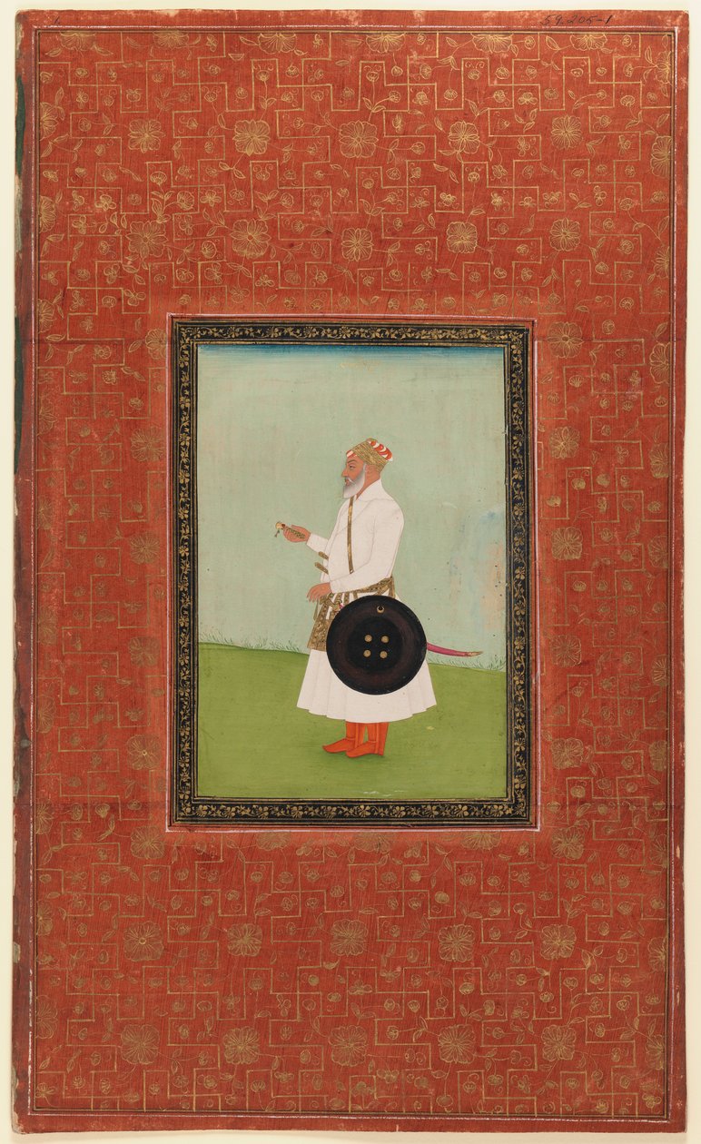 Ruh Allah Khan, 1875-1900 (läpinäkymätön wc ja kultaa paperilla) tekijältä Indian School