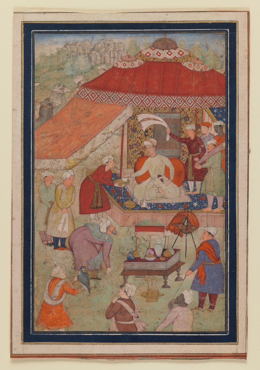 Telttaleiri, 1580-1595 (läpinäkymätön wc ja kultaa paperilla) tekijältä Indian School