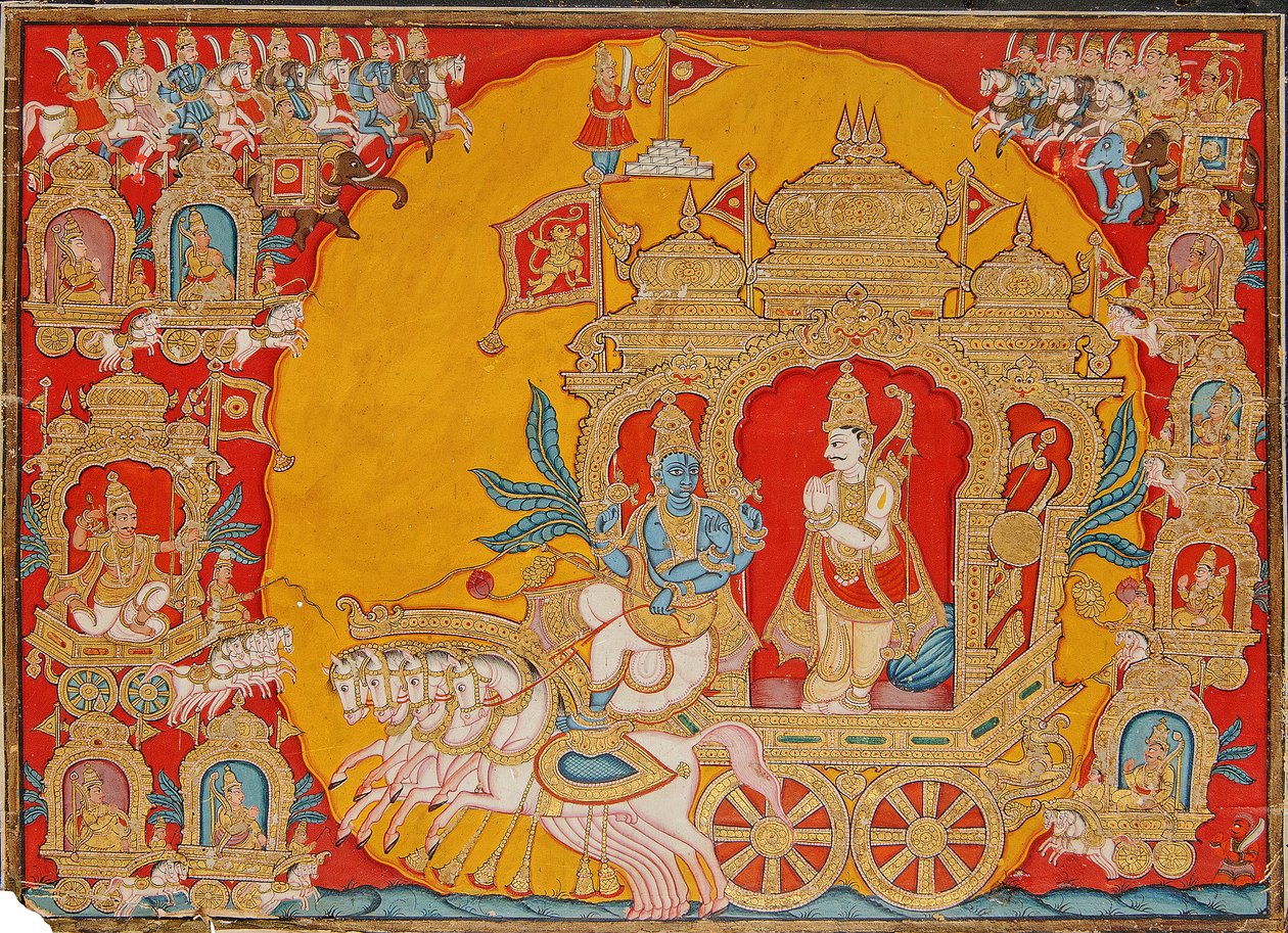 Kurukshetran taistelu Mysoresta, Intiasta, 1800-25 tekijältä Indian School