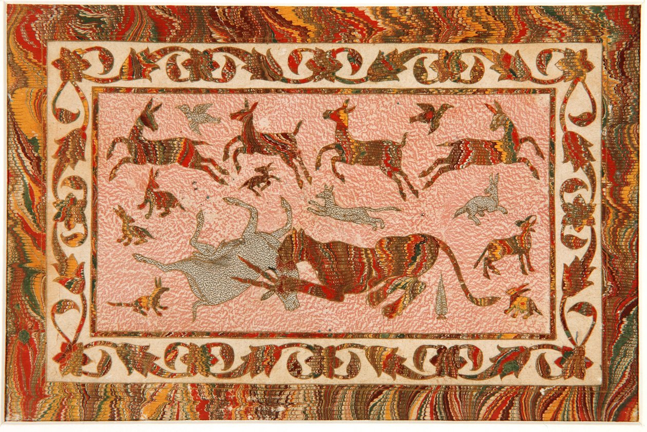 The Tigers Prey, n. 1650 (läpinäkymätön wc ja kultaa paperilla) tekijältä Indian School