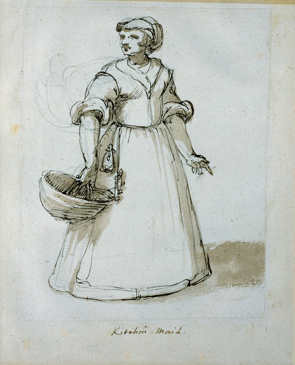 Keittiön palvelija (kynä ja muste paperille) tekijältä Inigo Jones