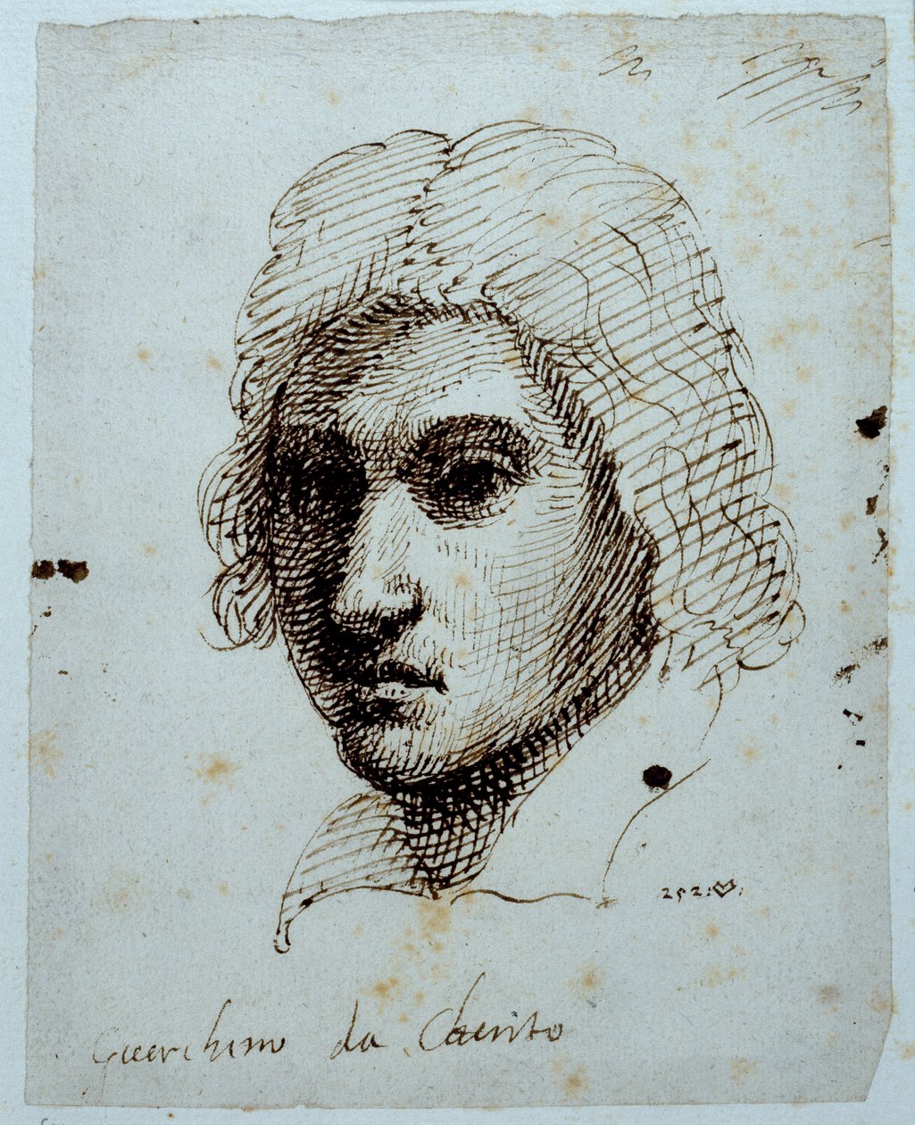 Piirustus Guercinosta (kynä ja muste paperille) tekijältä Inigo Jones