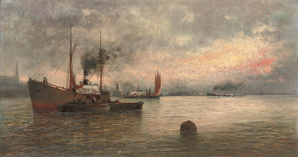 Lastin purkaminen satamassa, 1871 tekijältä Ioannis Altamouras