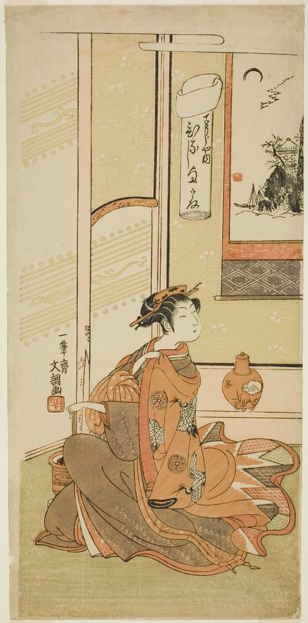 Chojiyan Hinaji, sarjasta "Fuji-bumi (taitetut rakkauskirjeet)" tekijältä Ippitsusai Bunchō