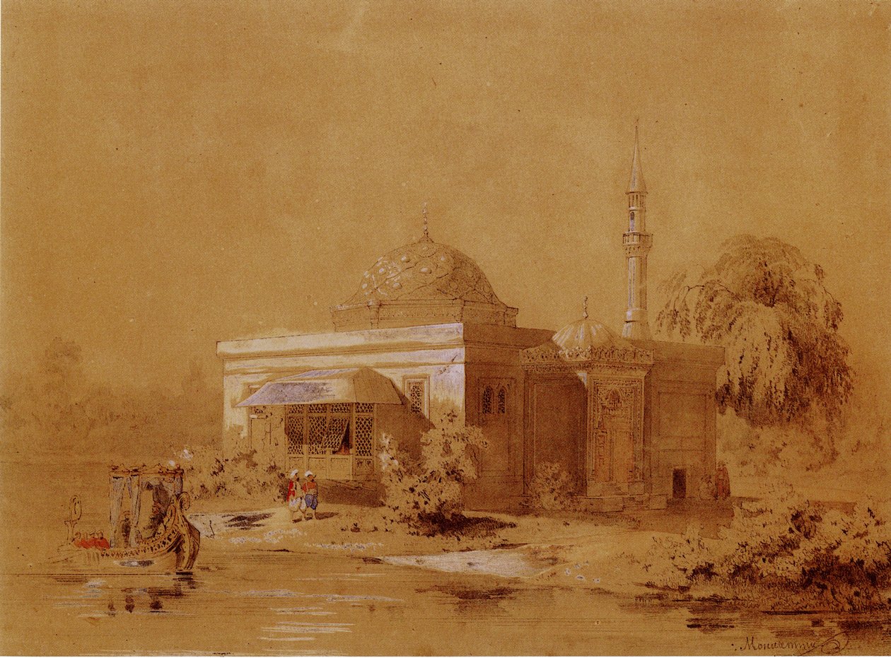Turkkilaisen saunan paviljonki Tsarskoje Selon Katariina-puistossa, n. 1850 tekijältä Ippolit Antonovich Monighetti