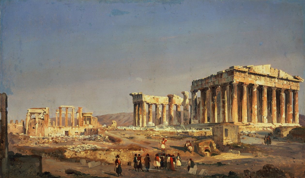 Parthenon, 1863 tekijältä Ippolito Caffi