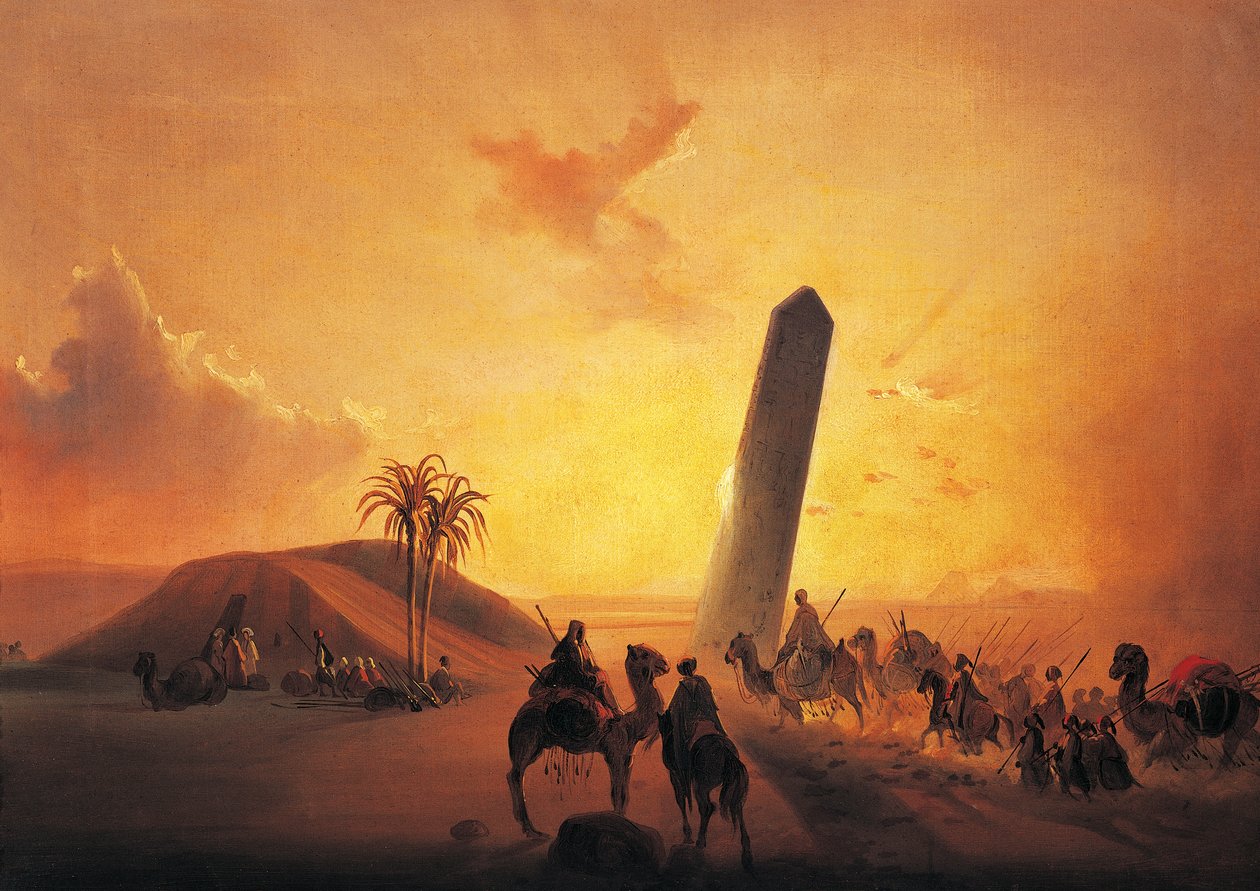 Karavaani autiomaassa, maalaus Ippolito Caffi (1809-1866), öljy kankaalle, 31x44 cm tekijältä Ippolito Caffi