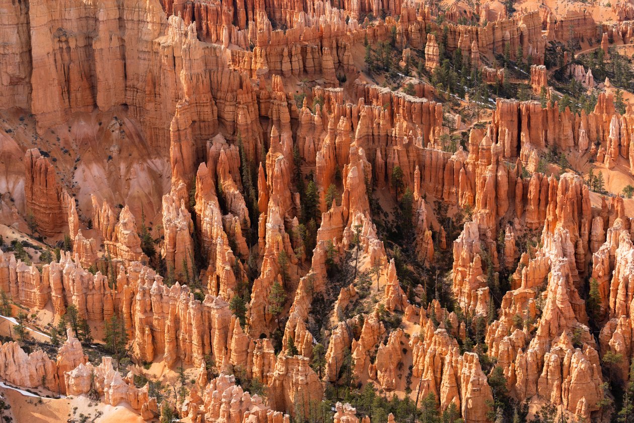 Eroosion synnyttämiä huippuja Bryce Canyonin kansallispuistossa Utahissa, 2019 (kuva). tekijältä Ira Block