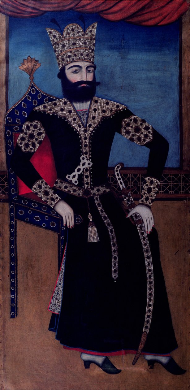Iranin shaahin Fath-Alin muotokuva (hallitsi 1797-1834), tekijältä Iranian School