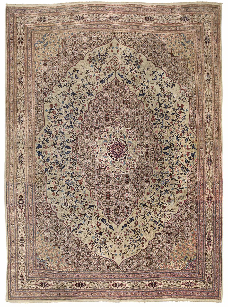 Haji Jalili Tabriz -matto, noin 1800-luvun lopulla (villa) tekijältä Iranian School