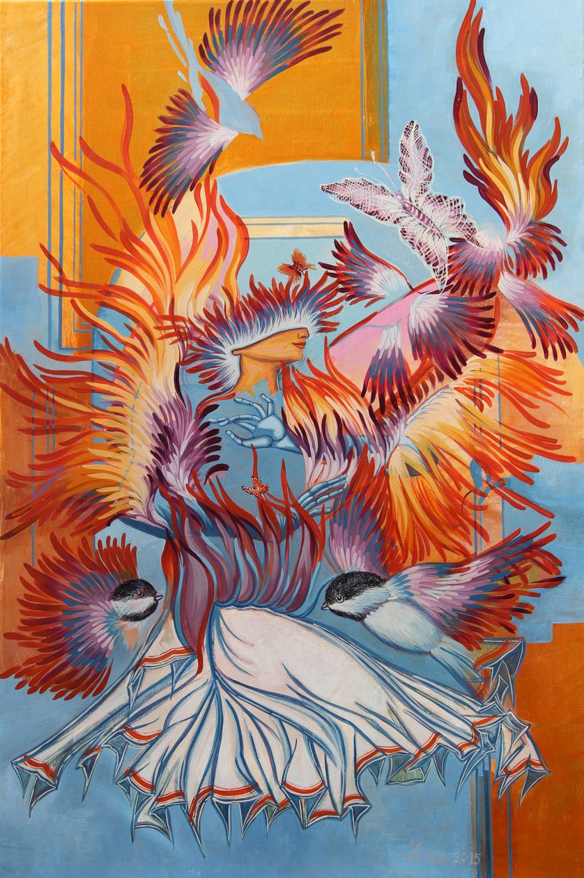 Uudelleen luodut Chickadees, 2015 tekijältä Irina Corduban