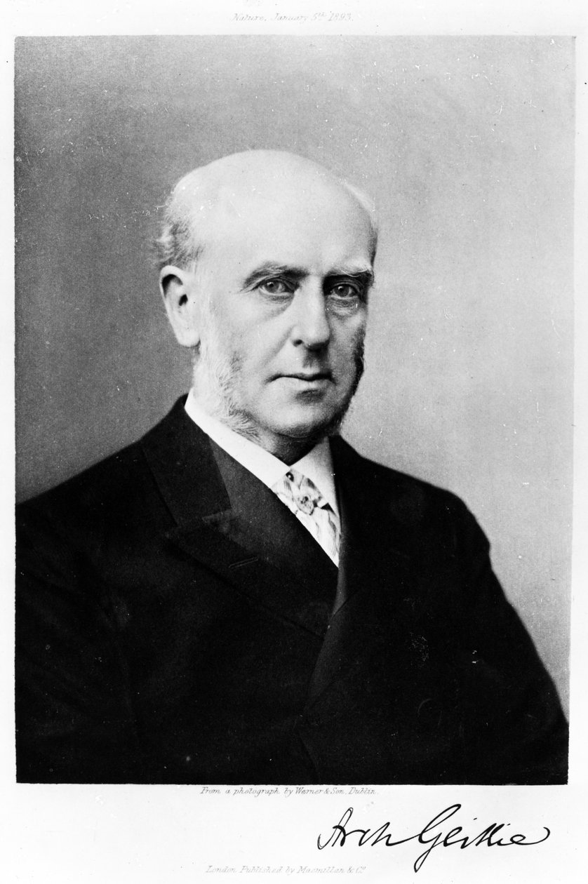 Archibald Geikien muotokuva, kuvitus luonnosta 5. tammikuuta 1893 (syväpaino) tekijältä Irish Photographer