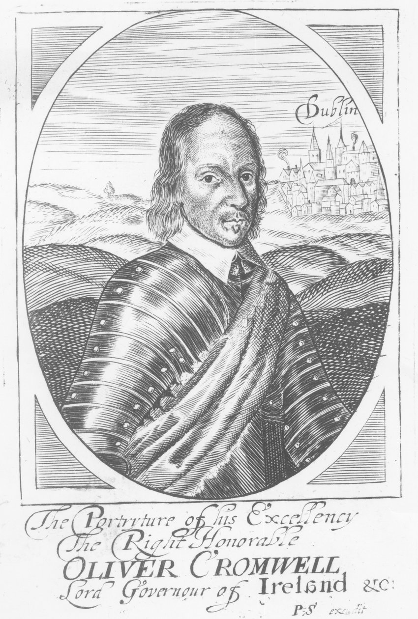 Oliver Cromwell (1599-1658) n. 1650 tekijältä Irish School