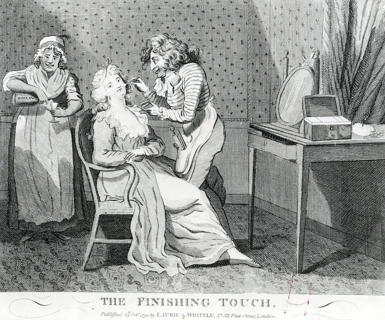 Viimeistely, 1794 tekijältä Isaac Cruikshank