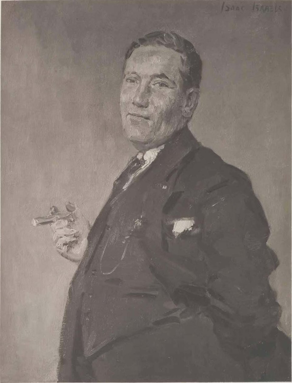 Arkkitehti Jan Wilsin muotokuva. Saaristo: Portret van de architect Jan Wils. N tekijältä Isaac Israels
