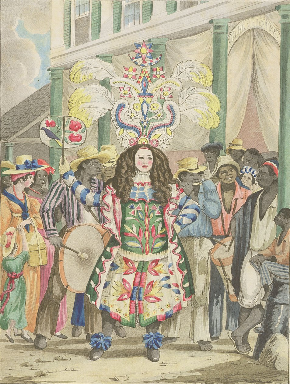 Koo, Koo tai näyttelijäpoika, levy 5 sarjasta "Sketches of Character...", 1838 tekijältä Isaac Mendes Belisario