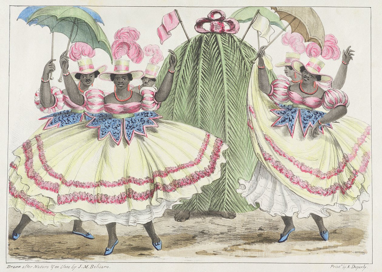 Red-Set Girls ja Jack-in-the-Green, levy 2 "Sketches of Character...", 1838 tekijältä Isaac Mendes Belisario