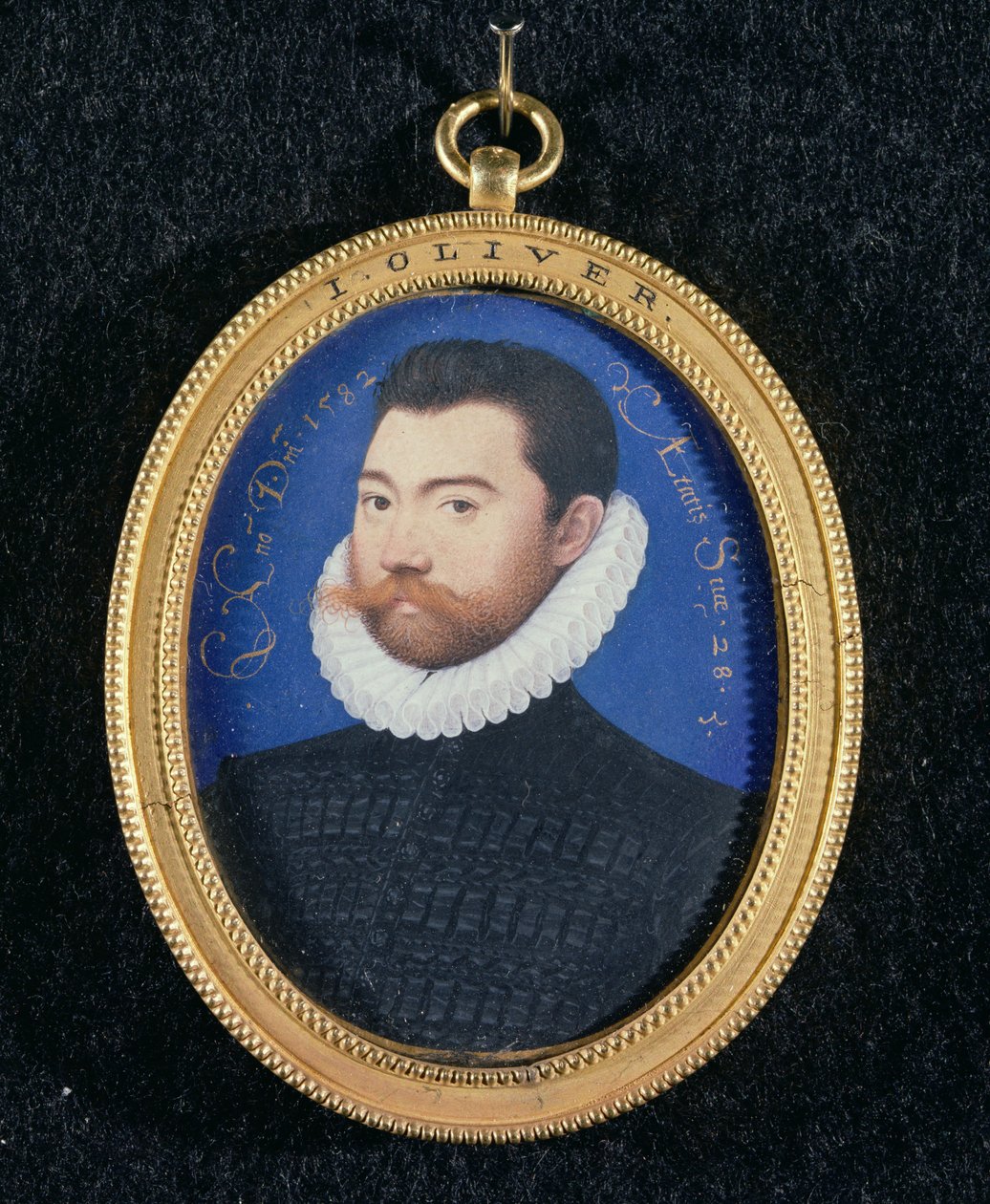 Muotokuva tuntemattomasta miehestä, iältään 28, 1582 (wc vellum) tekijältä Isaac Oliver
