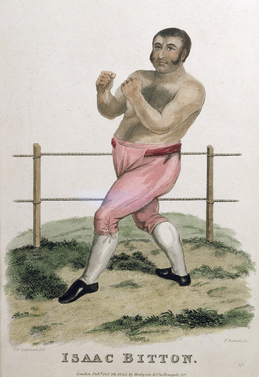 Isaac Bitton, P. Robertsin kaivertama, julkaistu 1822 tekijältä Isaac Robert Cruikshank