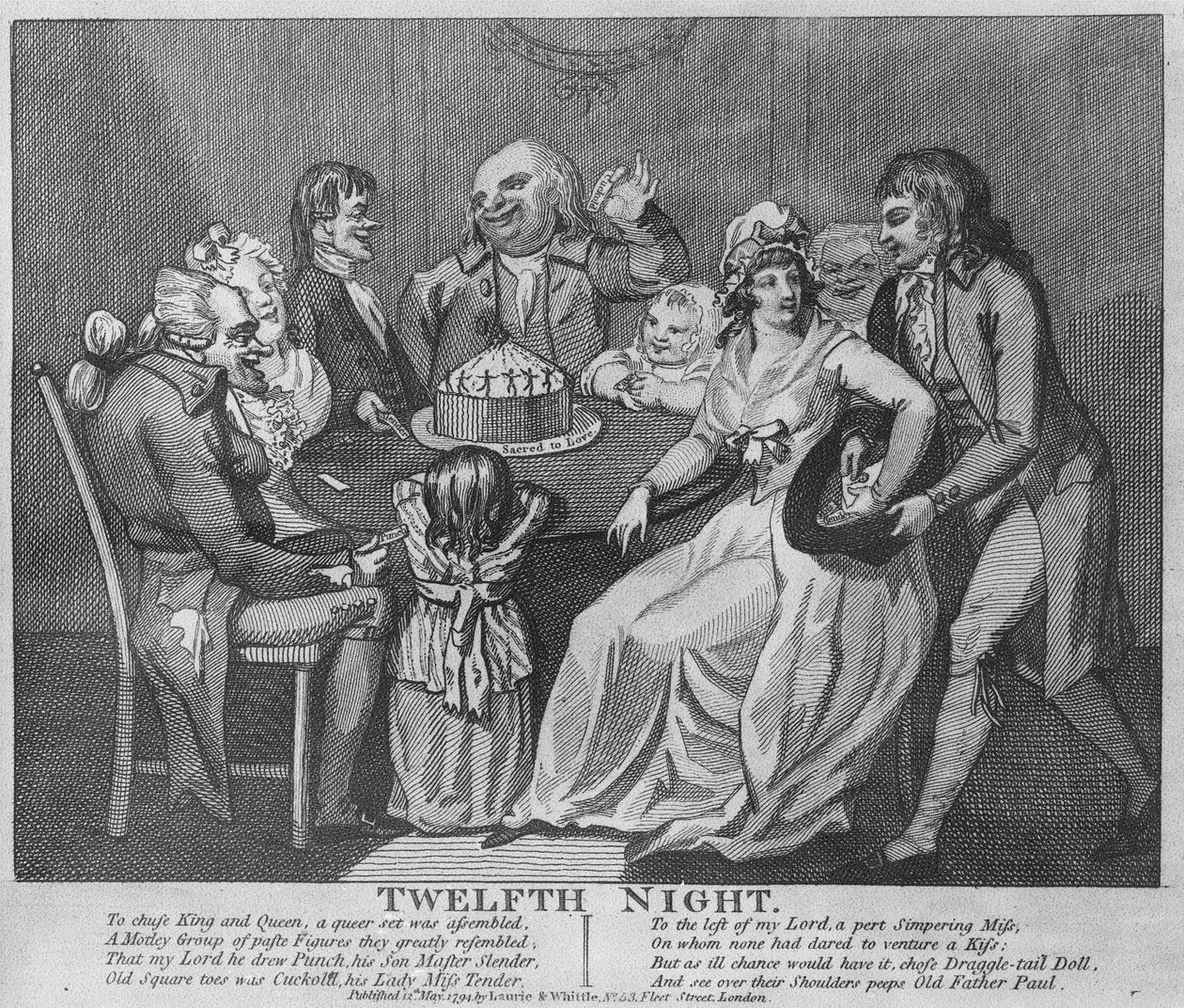 Kahdestoista yö, 1794 tekijältä Isaac Robert Cruikshank