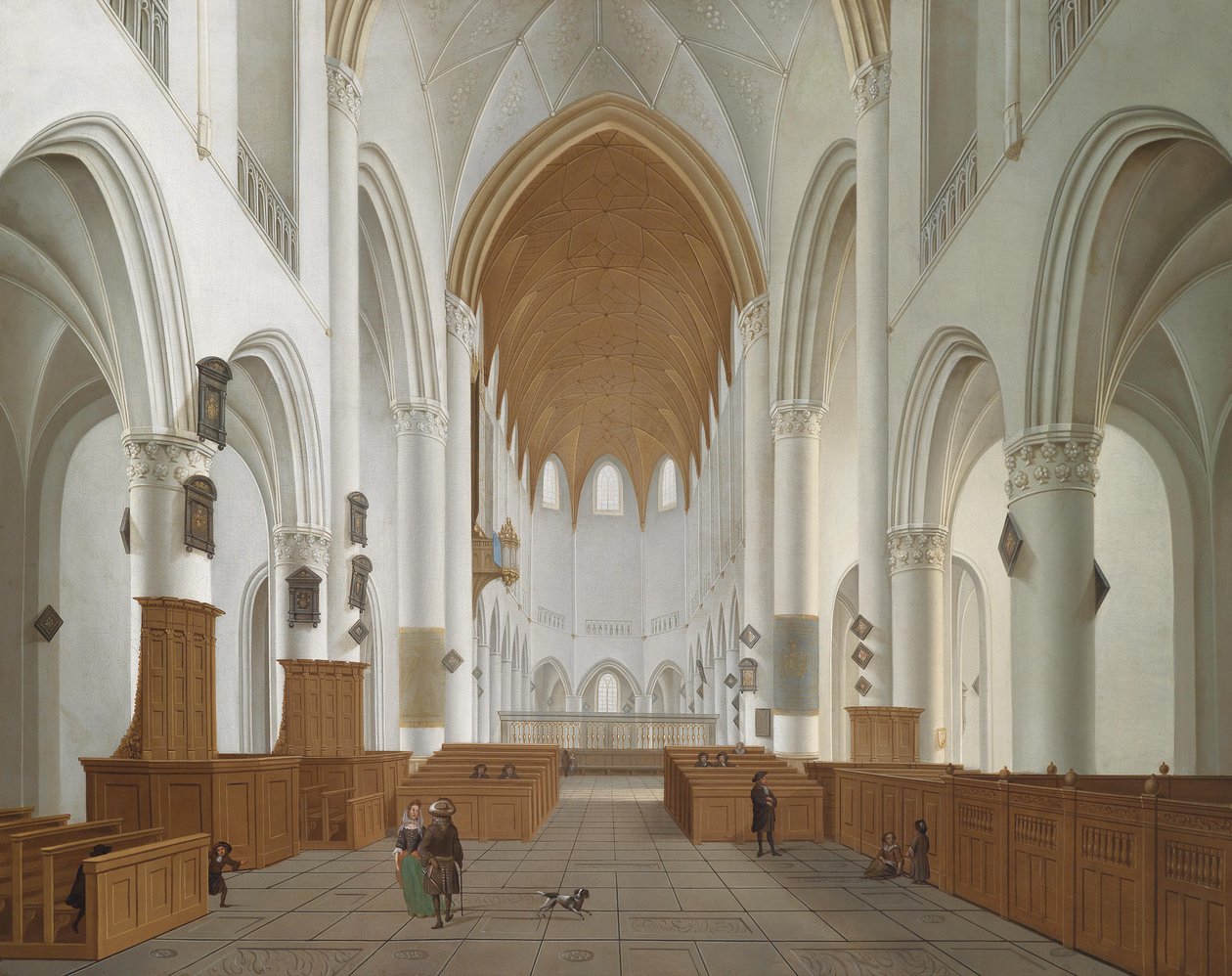 Innenraum der St.-Bavo-Kirche Haarlemissa tekijältä Isaac van Nickele