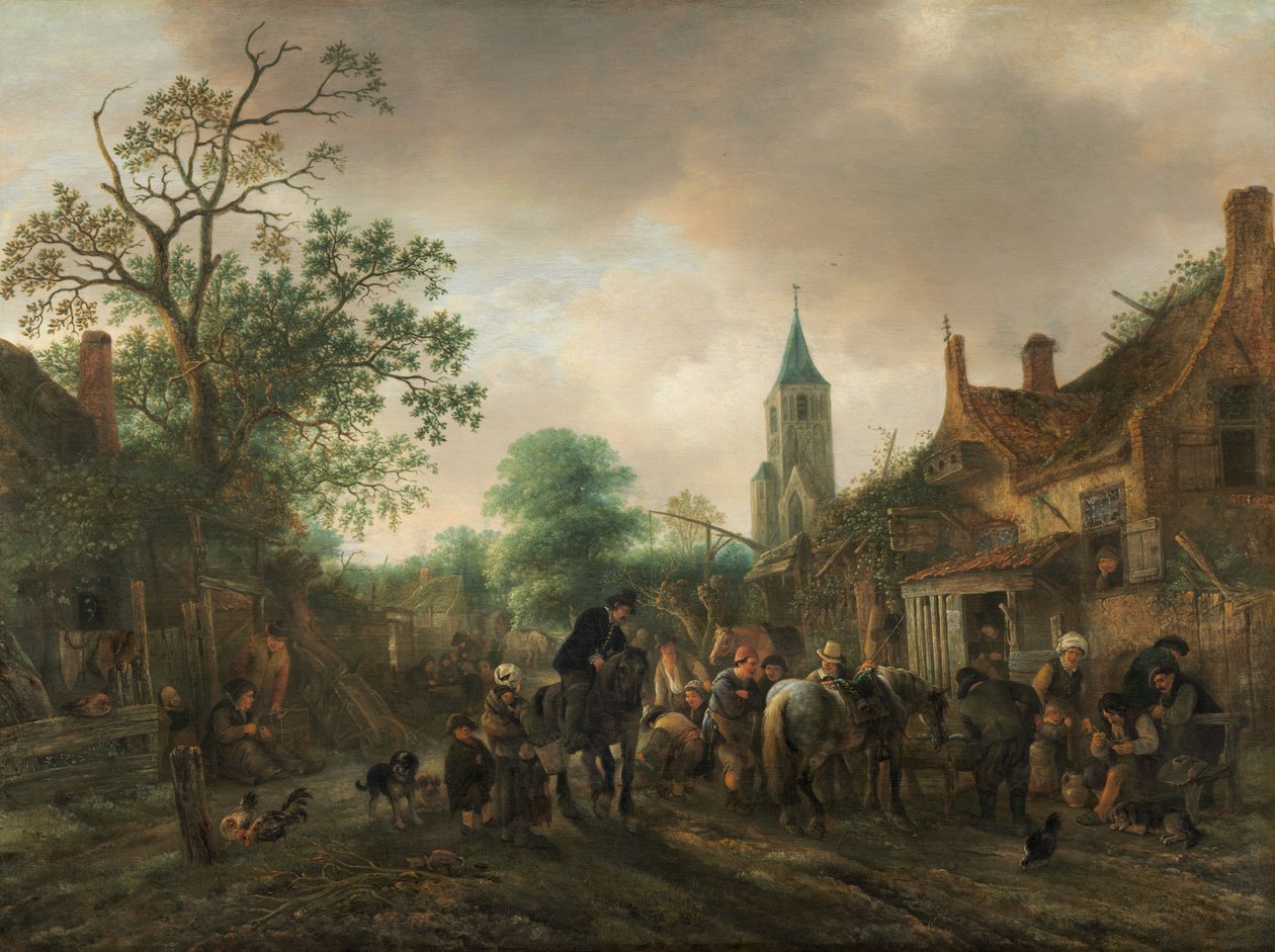 Pysähdys majatalossa tekijältä Isaac van Ostade