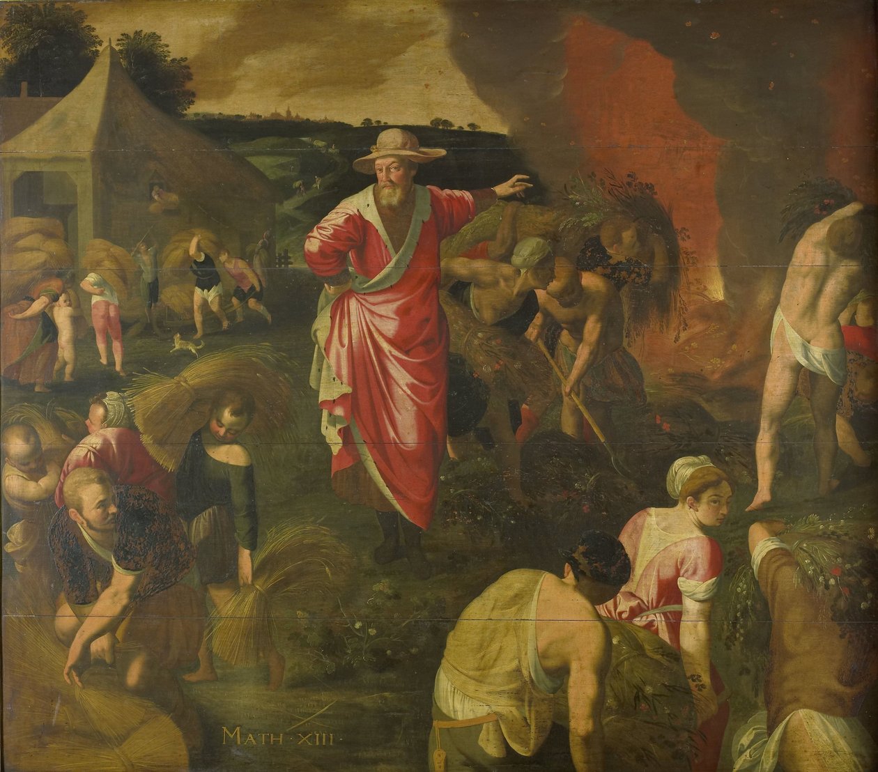 Vertaus rikkaruohoista vehnän joukossa tekijältä Isaac Claesz. van Swanenburg (attributed to)