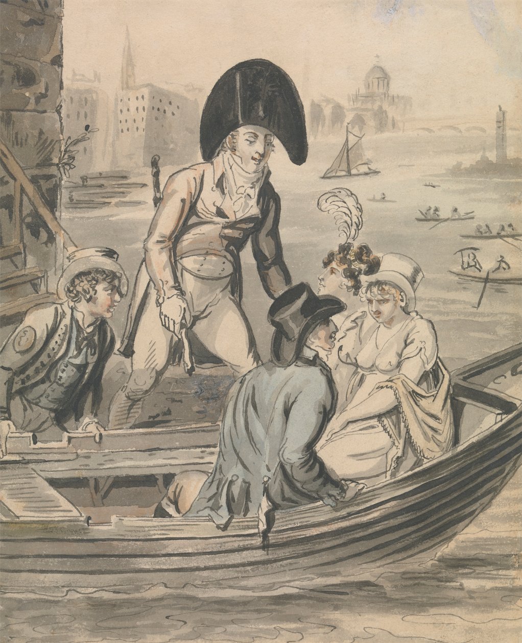 Lähdössä lautalle tekijältä Isaac Cruikshank