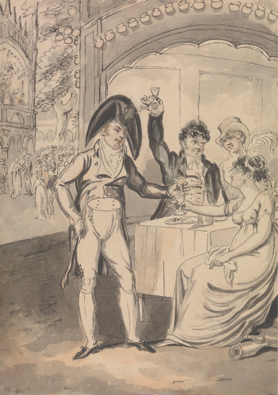 Vauxhallin ehtoollinen tekijältä Isaac Cruikshank