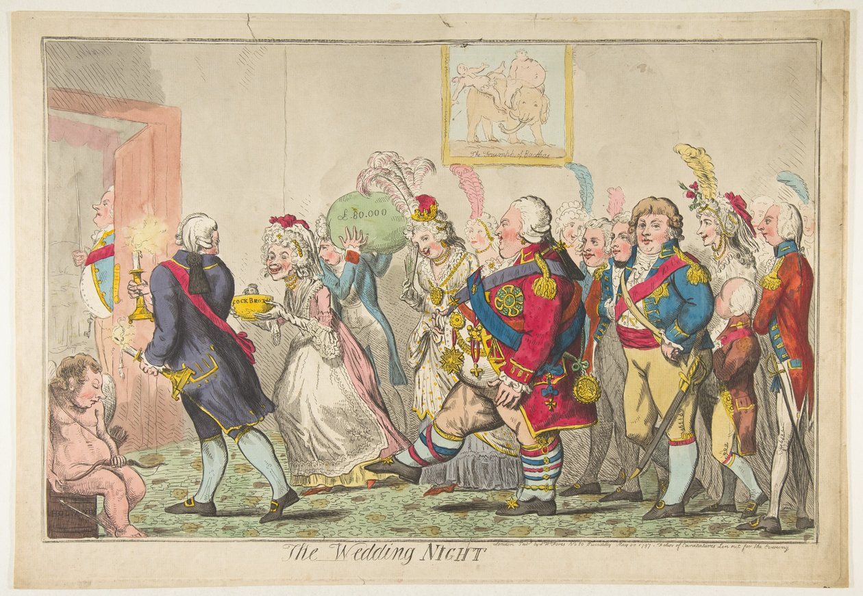 La nit de noces, 20 de maig de 1797. finlandès tekijältä Isaac Cruikshank