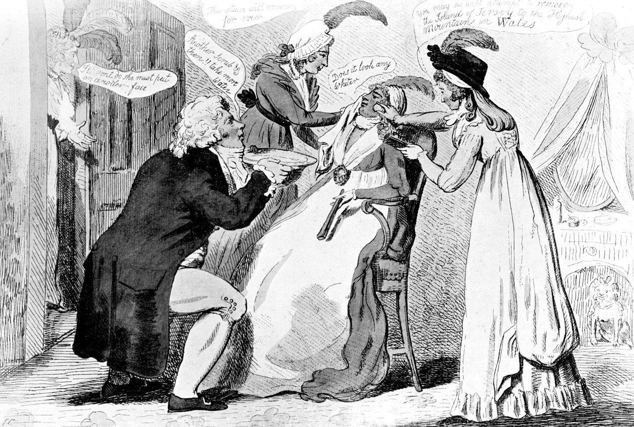 Washing The Blackamoor, 1795. tekijältä Isaac Cruikshank