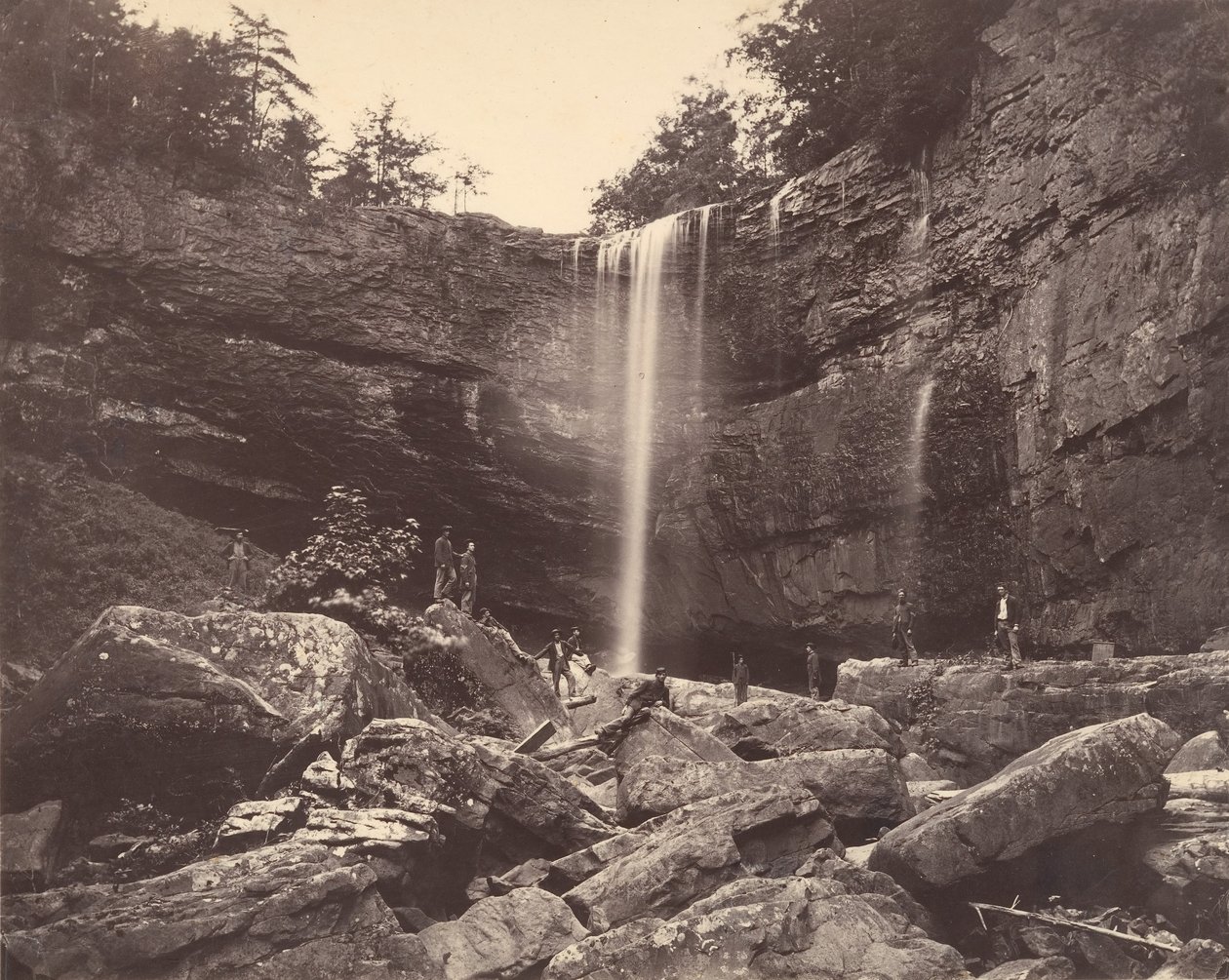 Lulah Falls, Lookout Mountain, Georgia, 1864-65. tekijältä Isaac H. Bonsall