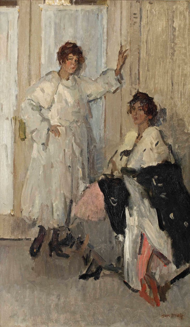 Mannekiinit Ippy ja Gertie Hirschissä, Amsterdamissa, n. 1915-1917 (öljy kankaalle) tekijältä Isaac Israels