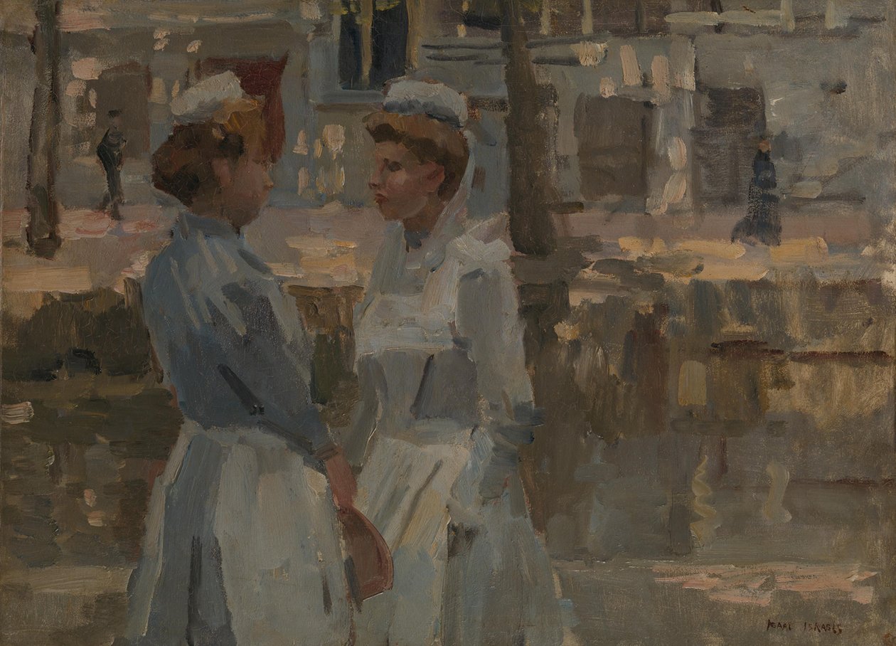 Kaksi palvelustyttöä kanavan varrella tekijältä Isaac Israels