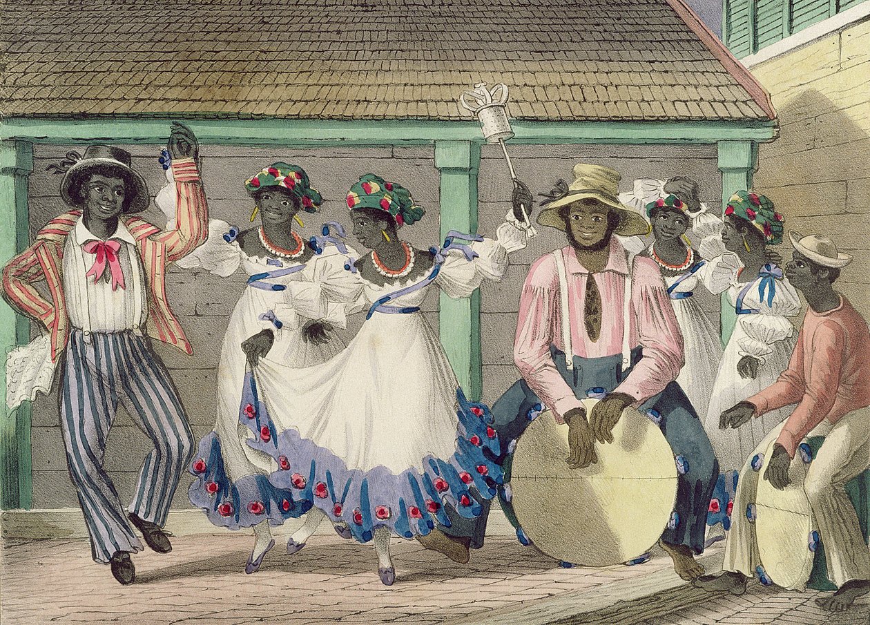 French Set-Girls, levy 7 "Sketches of Character...", 1838 (väri litho) tekijältä Isaac Mendes Belisario