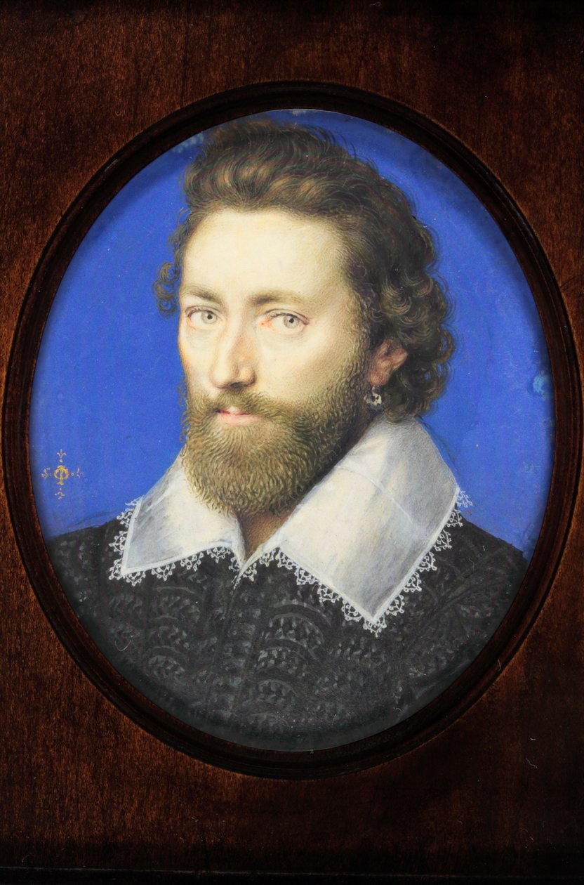 Gentleman, joka on perinteisesti tunnistettu Thomas Howardiksi, Arundelin 2. jaarliksi (akvarelli vellum) tekijältä Isaac Oliver