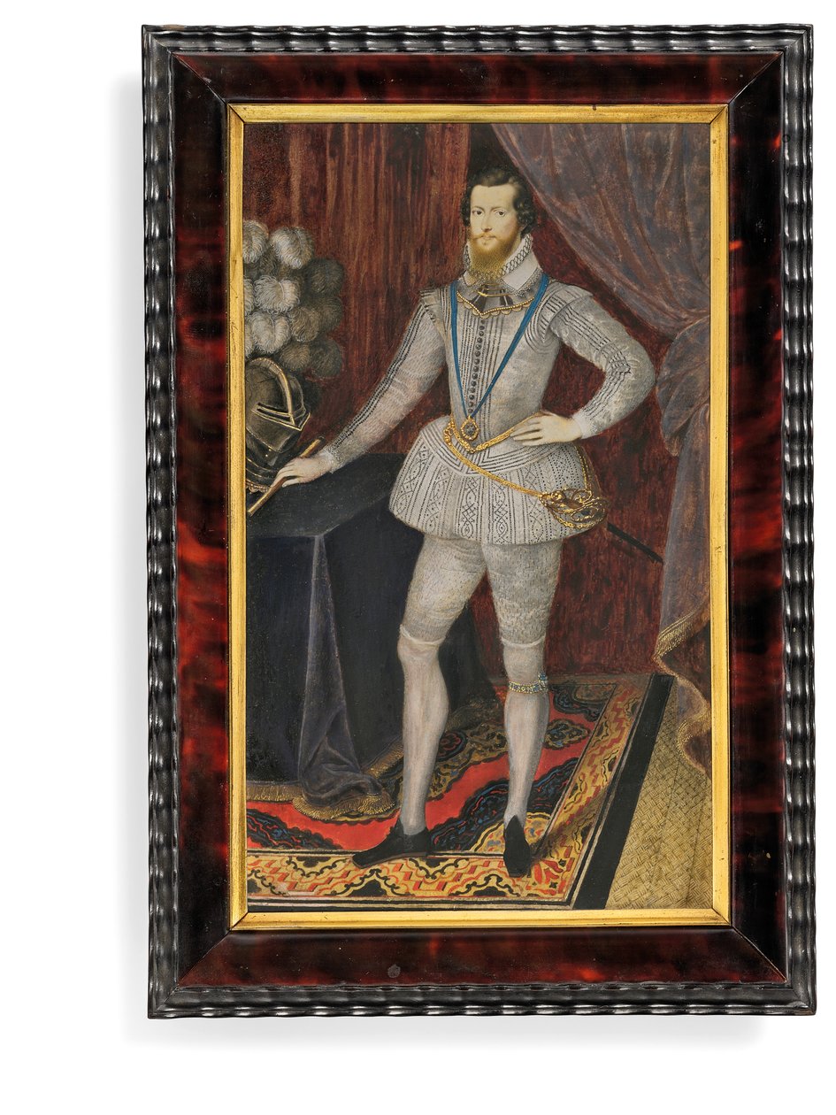 Robert Devereux, 2nd Earl of Essex (vellum kilpikonnankuorirungolla ja kultakiinnikkeellä) tekijältä Isaac Oliver