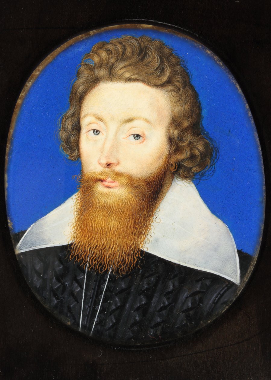 Sir Richard Liveson (Leveson), Englannin vara-amiraali (akvarelli vellum) tekijältä Isaac Oliver