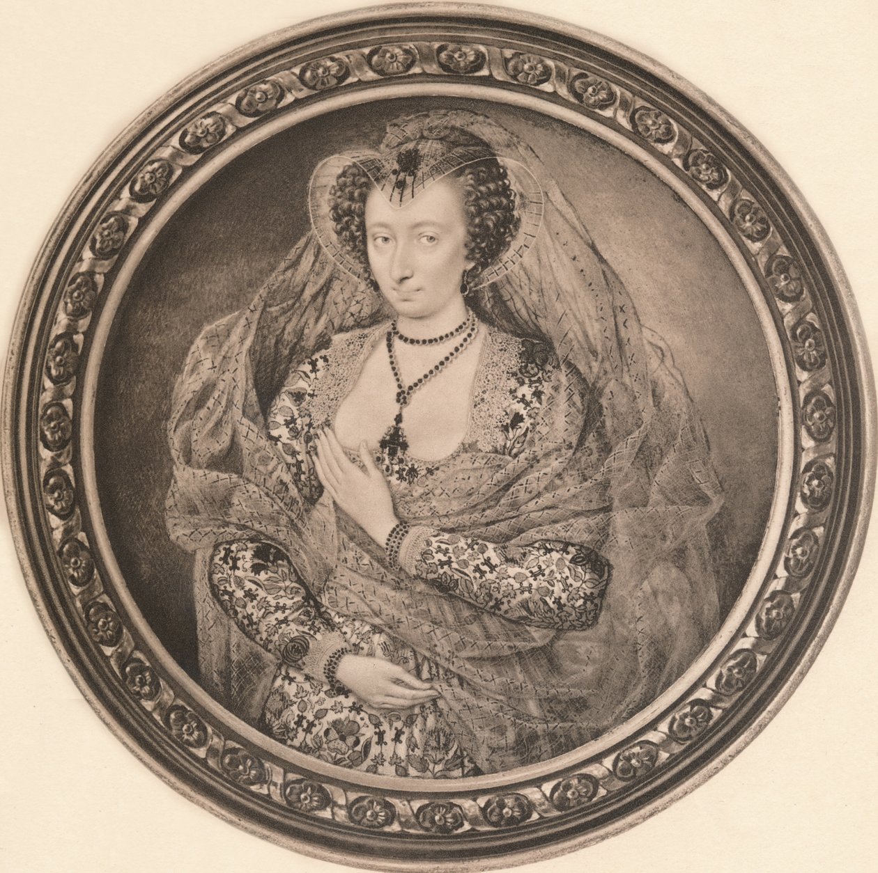 Lucy Harrington, Bedfordin kreivitär, c1610, 1904 tekijältä Isaac Oliver I