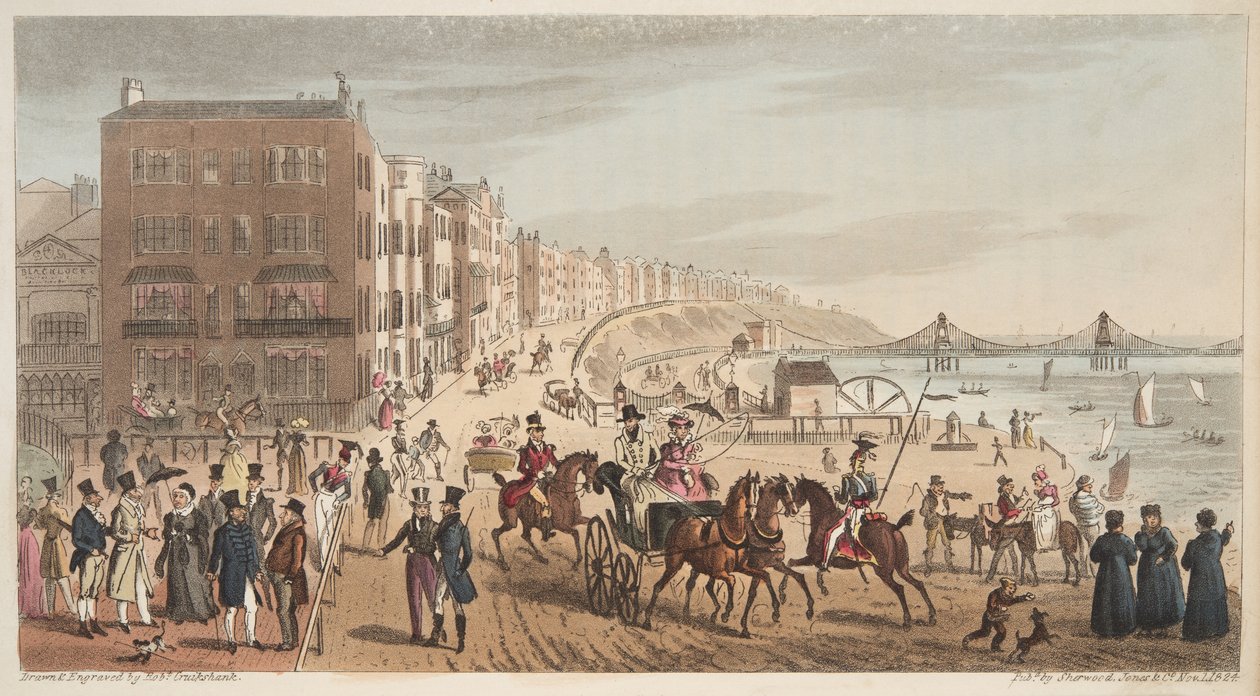 The English Spy -elokuvan hahmot Brightonissa ilmestyneestä Steynestä vuonna 1824 tekijältä Isaac Robert Cruikshank