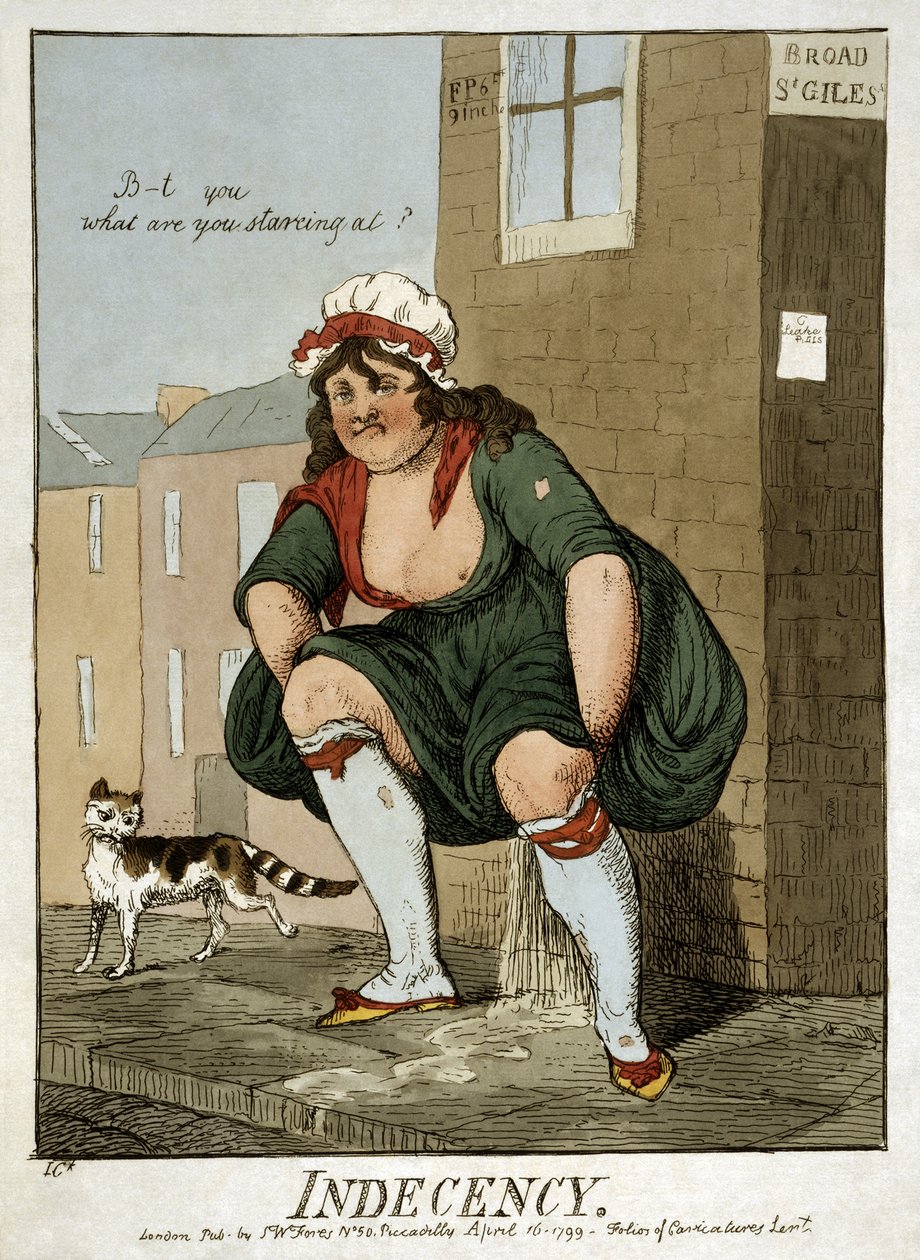 Indecency, 1799 tekijältä Isaac Robert Cruikshank