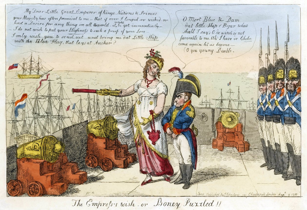 Keisarinna Wish tai Boney Puzzled! tekijältä Isaac Robert Cruikshank