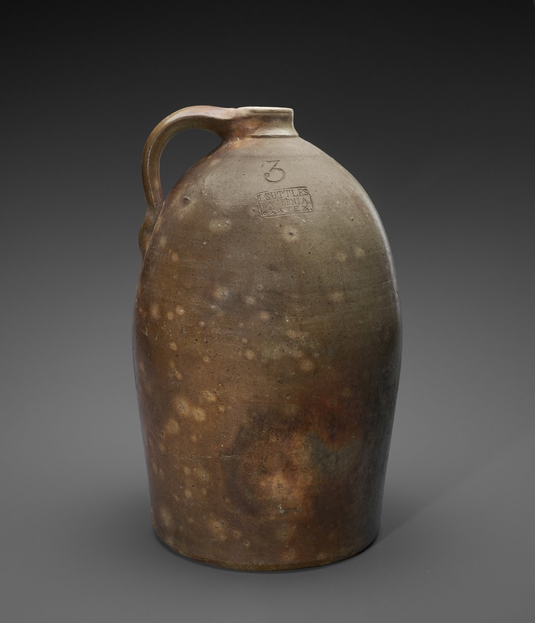 Kannu, c. 1873-1882 (suolalasitettu kivitavara) tekijältä Isaac Suttles Pottery