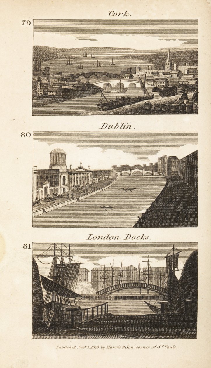 Kaupat Regency Irlannissa ja Englannissa: Cork, Dublin ja London Docks tekijältä Isaac Taylor