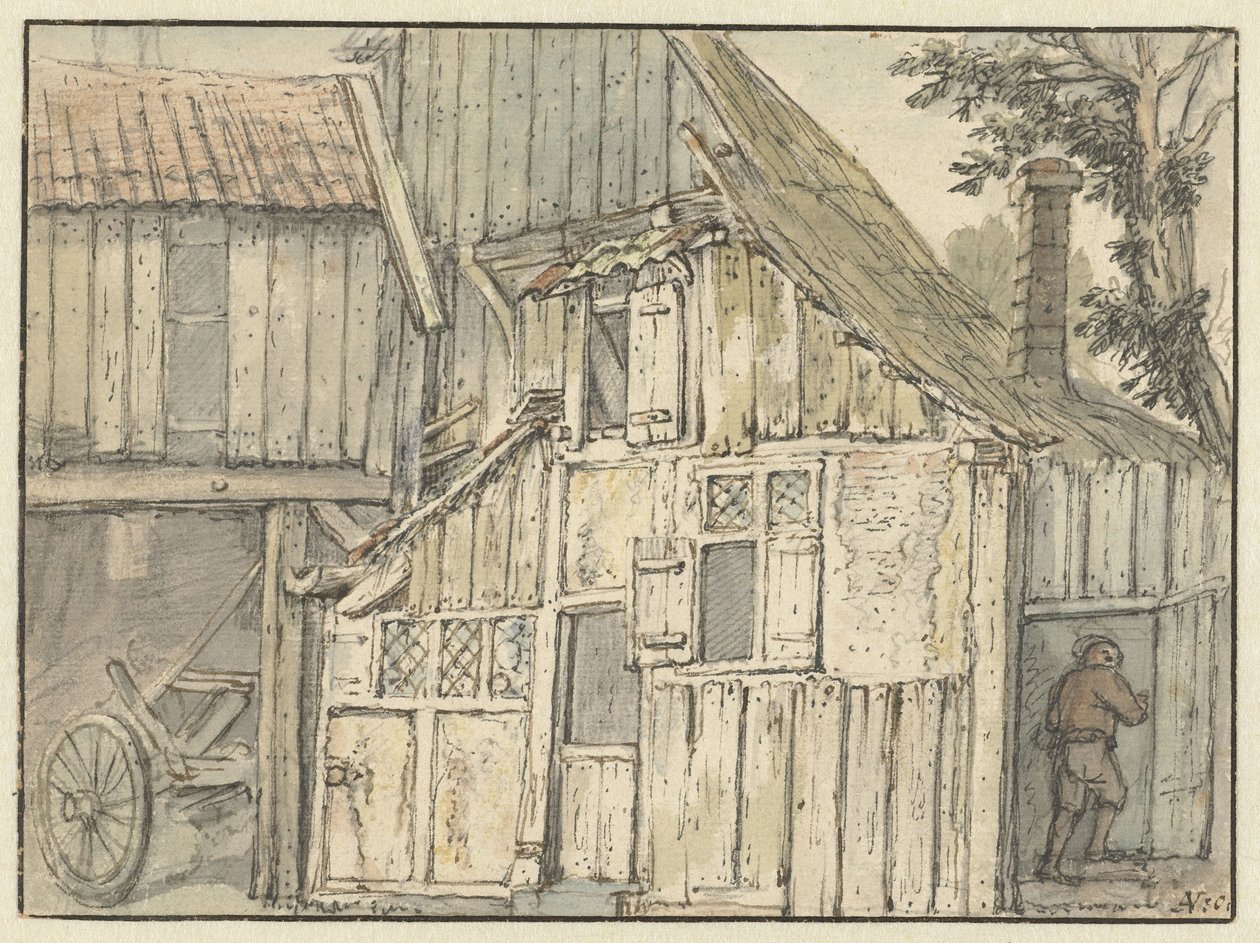 Maatilan julkisivu tekijältä Isaac van Ostade