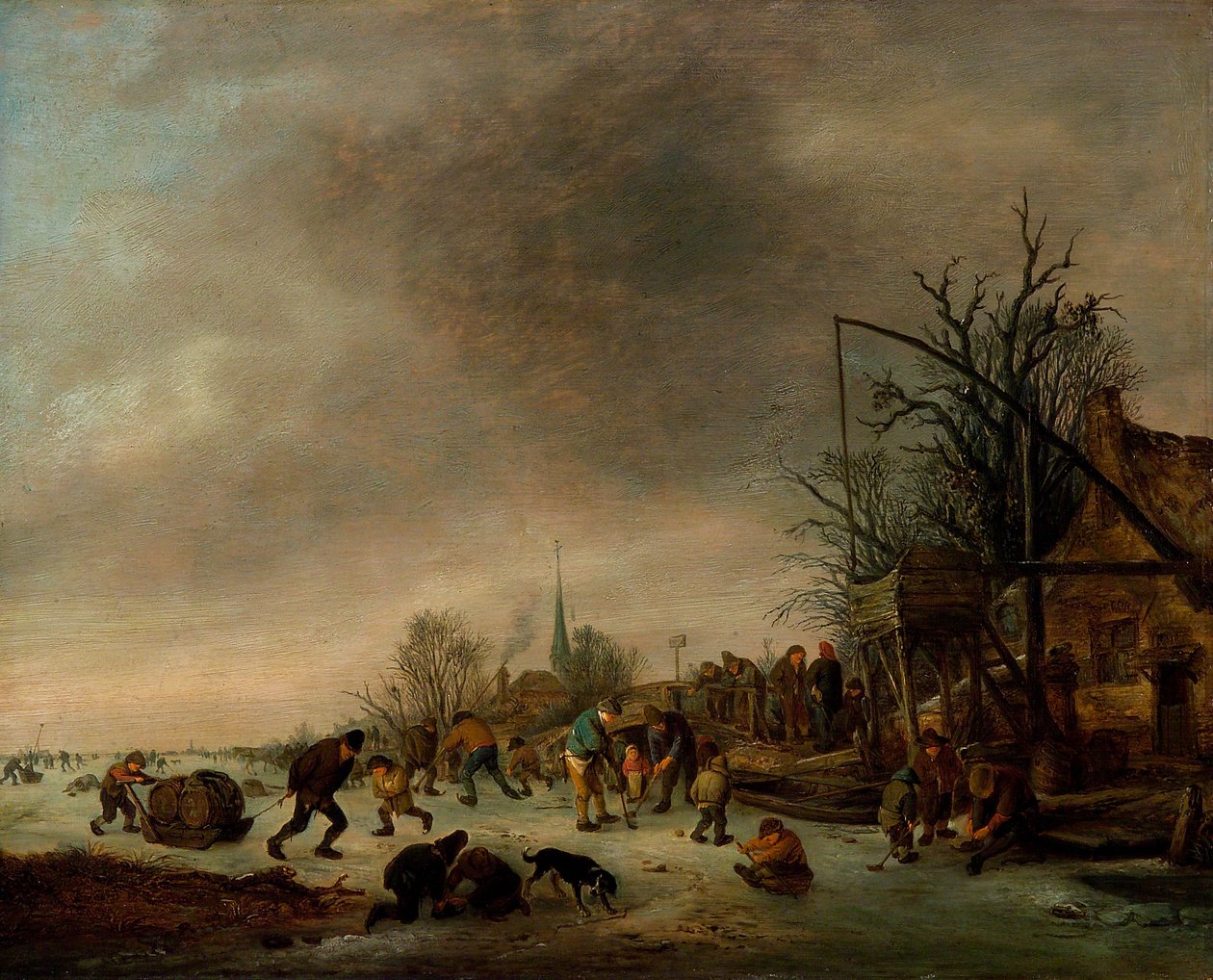 Talvinen maisema tekijältä Isaac van Ostade