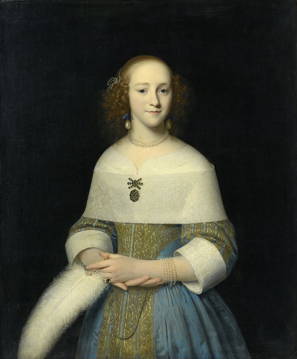 Nuoren naisen muotokuva, mahdollisesti Susanna Reael, 1656 tekijältä Isaack Luttichuys