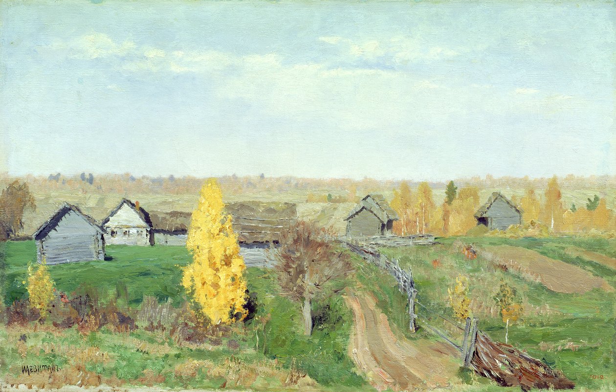Kultainen syksy kylässä, 1889 tekijältä Isaak Ilyich Levitan