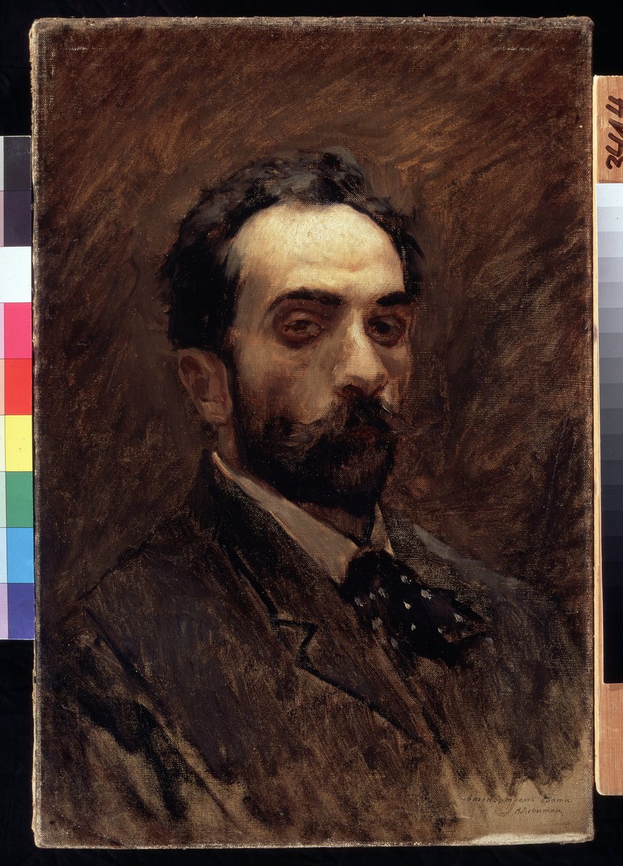 Omakuva. Isaac Ilyich Levitanin (1860-1900) maalaus. öljy kankaalle, loppu 1890. Venäläinen taide, 1800-luvun muotokuva. Valtion Tretjakovin galleria, Moskova. tekijältä Isaak Ilyich Levitan